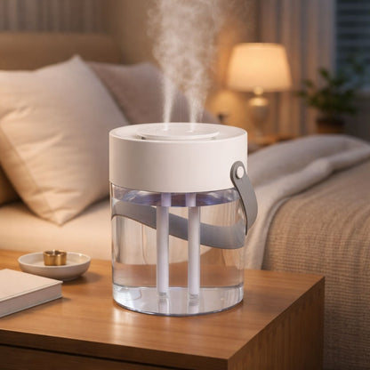 Humidifier for Dry Air Relief – Quiet 3L Double Spray Humidifier for Bedroom and Office
