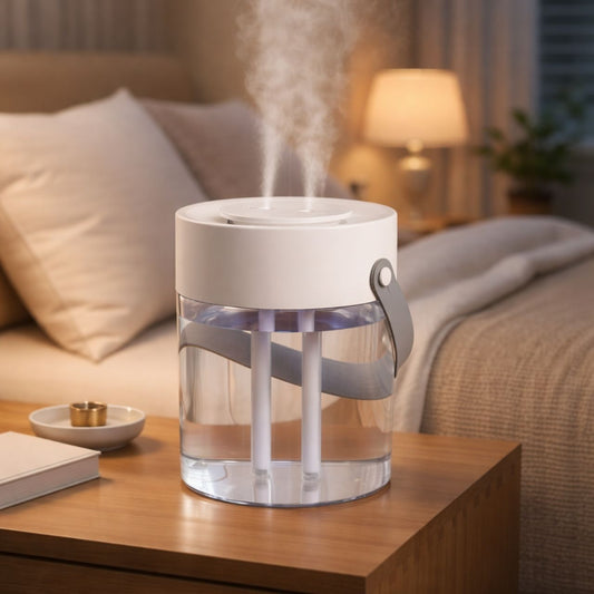 Humidifier for Dry Air Relief – Quiet 3L Double Spray Humidifier for Bedroom and Office