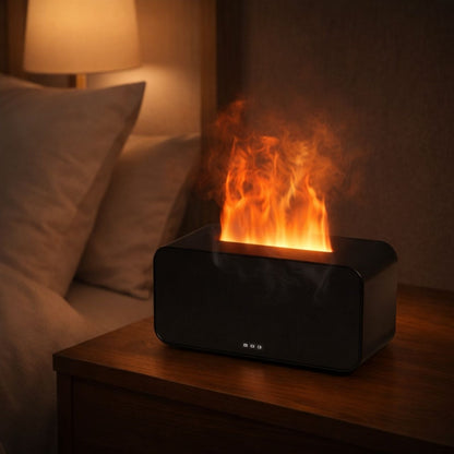 Flame Aroma Humidifier Diffuser for Sleep – Quiet Mini Essential Oil Diffuser with LED Light