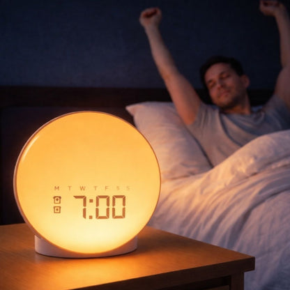 Sunrise Alarm Clock with Night Light & White Noise – Wake Up Light Alarm Clock