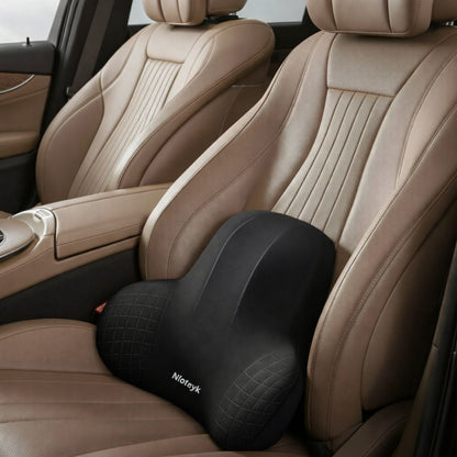 Car Neck & Lumbar Support Pillow – Memory Foam Headrest and Back Cushion for Driving Comfort