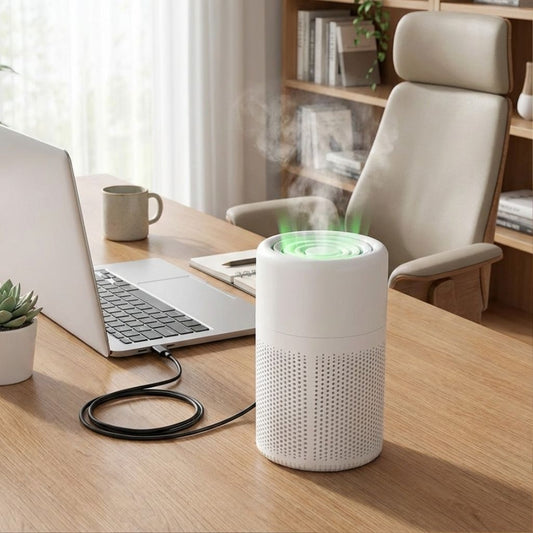 Desktop Air Purifier with HEPA Filter – Quiet Air Cleaner for Bedroom, Office and Home Use