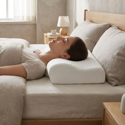 Ergonomic Cervical Memory Foam Pillow – Neck Support Pillow for Back and Side Sleepers
