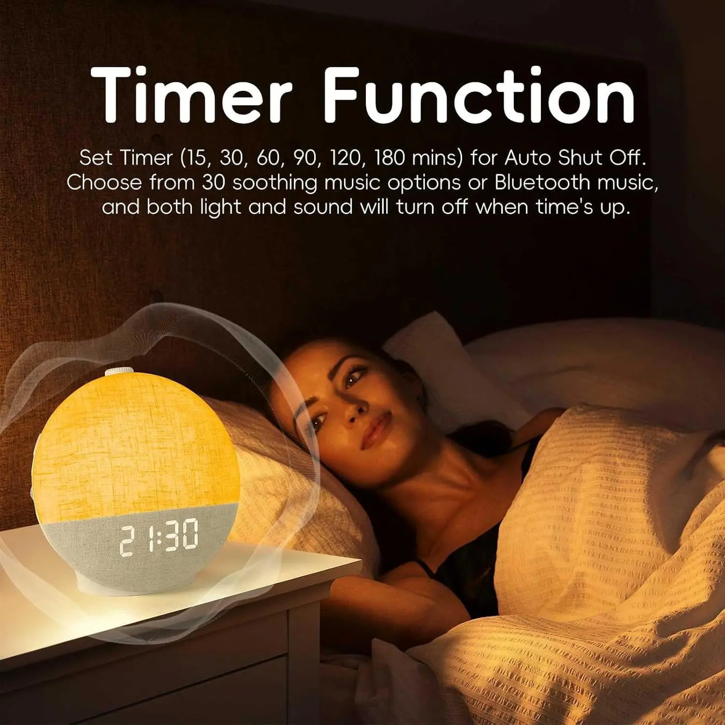 Sunrise Alarm Clock with White Noise & Gentle Wake-Up Light