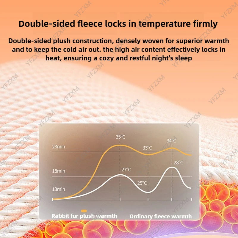 Thick Flannel Fleece Blanket – Soft Plush Sofa and Bed Blanket for All-Season Comfort