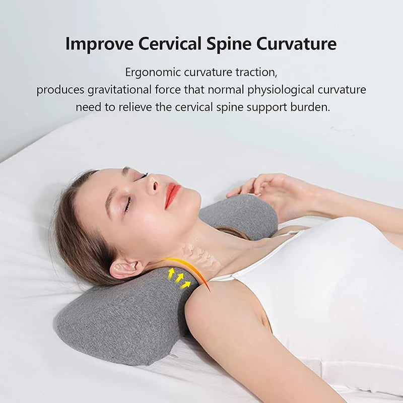 Cervical Memory Foam Pillow – Ergonomic Contour Neck Support Pillow for Back Sleepers