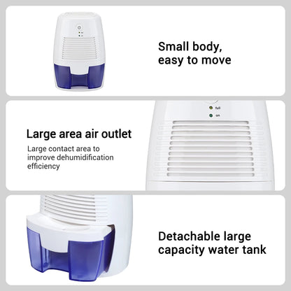 Mini Dehumidifier for Damp and Mold Control – Quiet Small-Space Dehumidifier for Bedroom and Bathroom