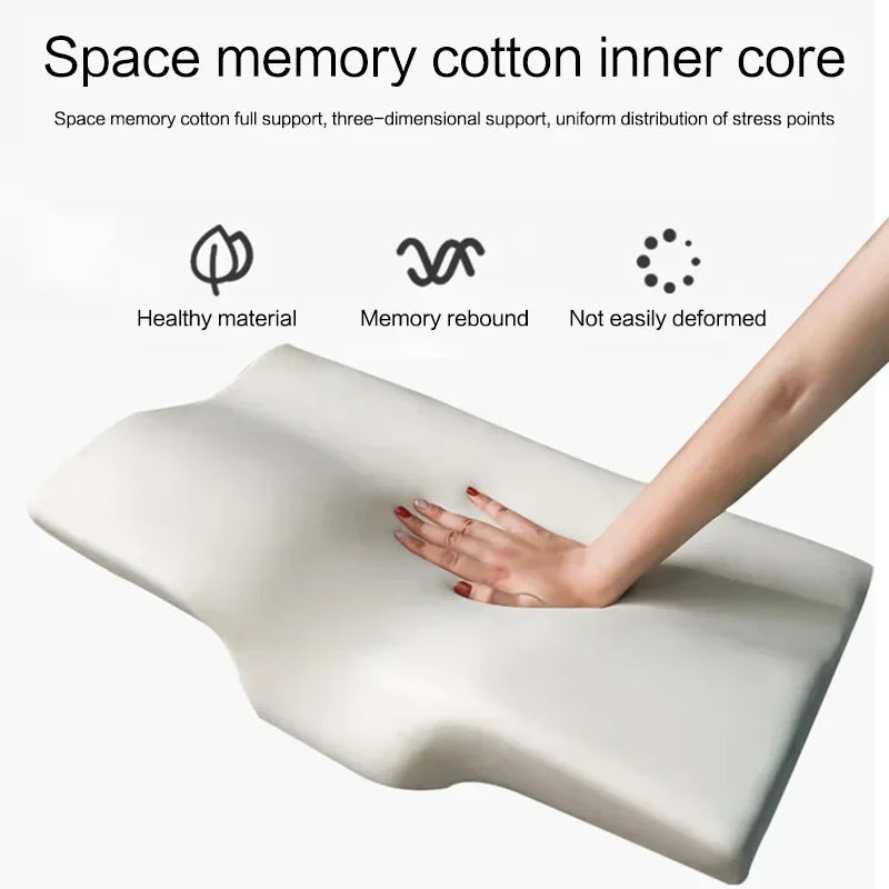 Ergonomic Cervical Memory Foam Pillow – Neck Support Pillow for Back and Side Sleepers