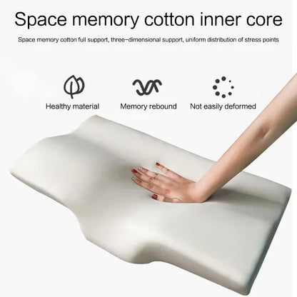 Ergonomic Cervical Memory Foam Pillow – Neck Support Pillow for Back and Side Sleepers