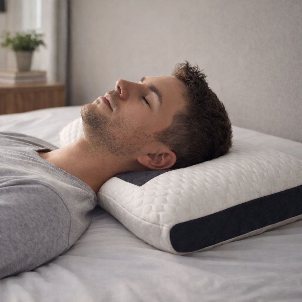 Cervical Neck Pillow for Sleeping – Ergonomic Contour Pillow with Fiber Support - Circadian Dream