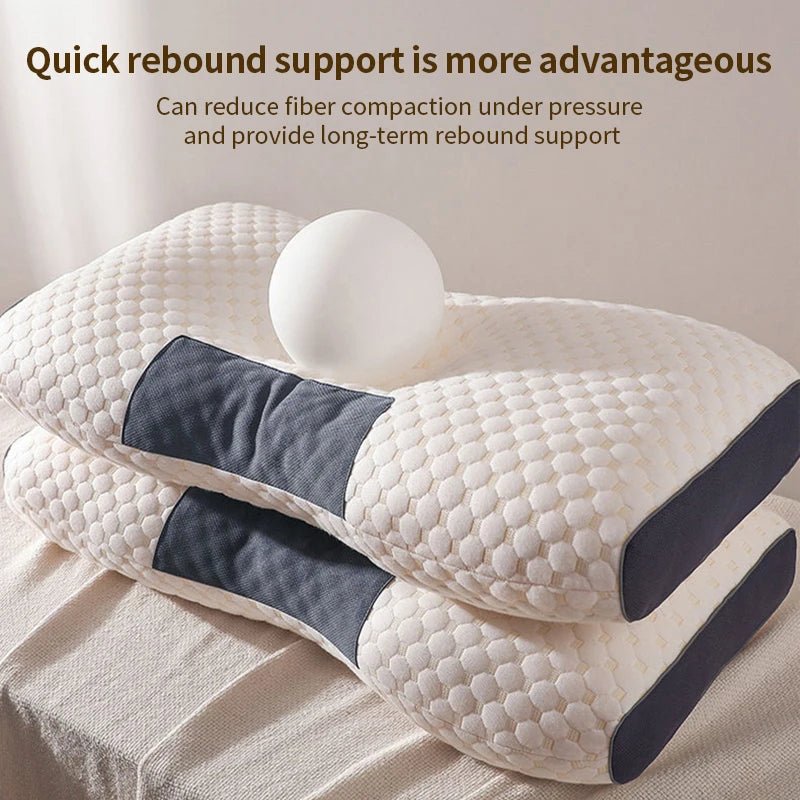 Cervical Neck Pillow for Sleeping – Ergonomic Contour Pillow with Fiber Support - Circadian Dream