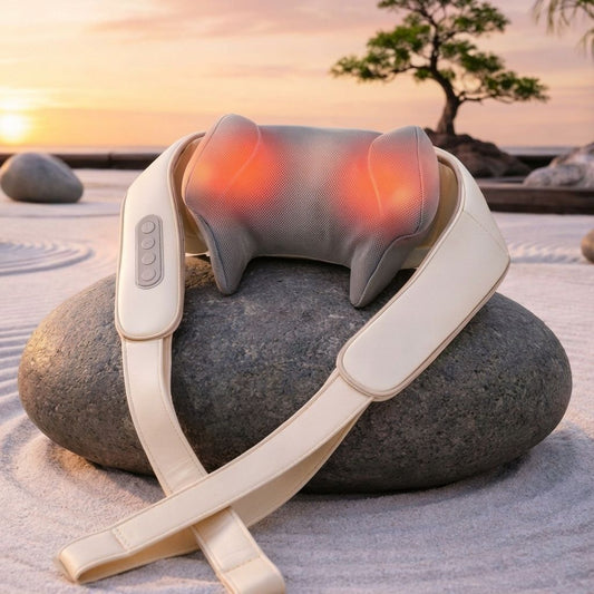 Deep Tissue Neck, Shoulder & Back Massager with Heat – Portable Shiatsu Massage Device for Pain Relief & Muscle Recovery - Circadian Dream