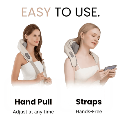 Deep Tissue Neck, Shoulder & Back Massager with Heat – Portable Shiatsu Massage Device for Pain Relief & Muscle Recovery - Circadian Dream