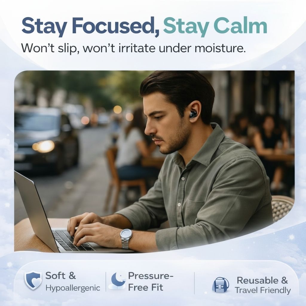 Ear Plugs for Deep Sleep - 33dB Noise Reduction Reusable - Circadian Dream