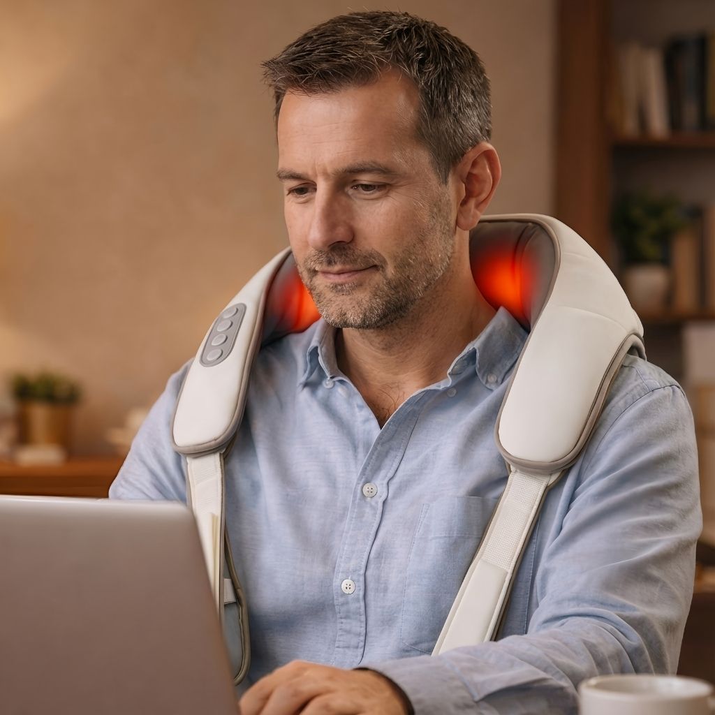 Heated Neck & Shoulder Massager for Office & Desk Work – Deep Tissue Shiatsu Back Massager with Heat for Neck Pain, Shoulder Tension & Upper Back Relief - Circadian Dream