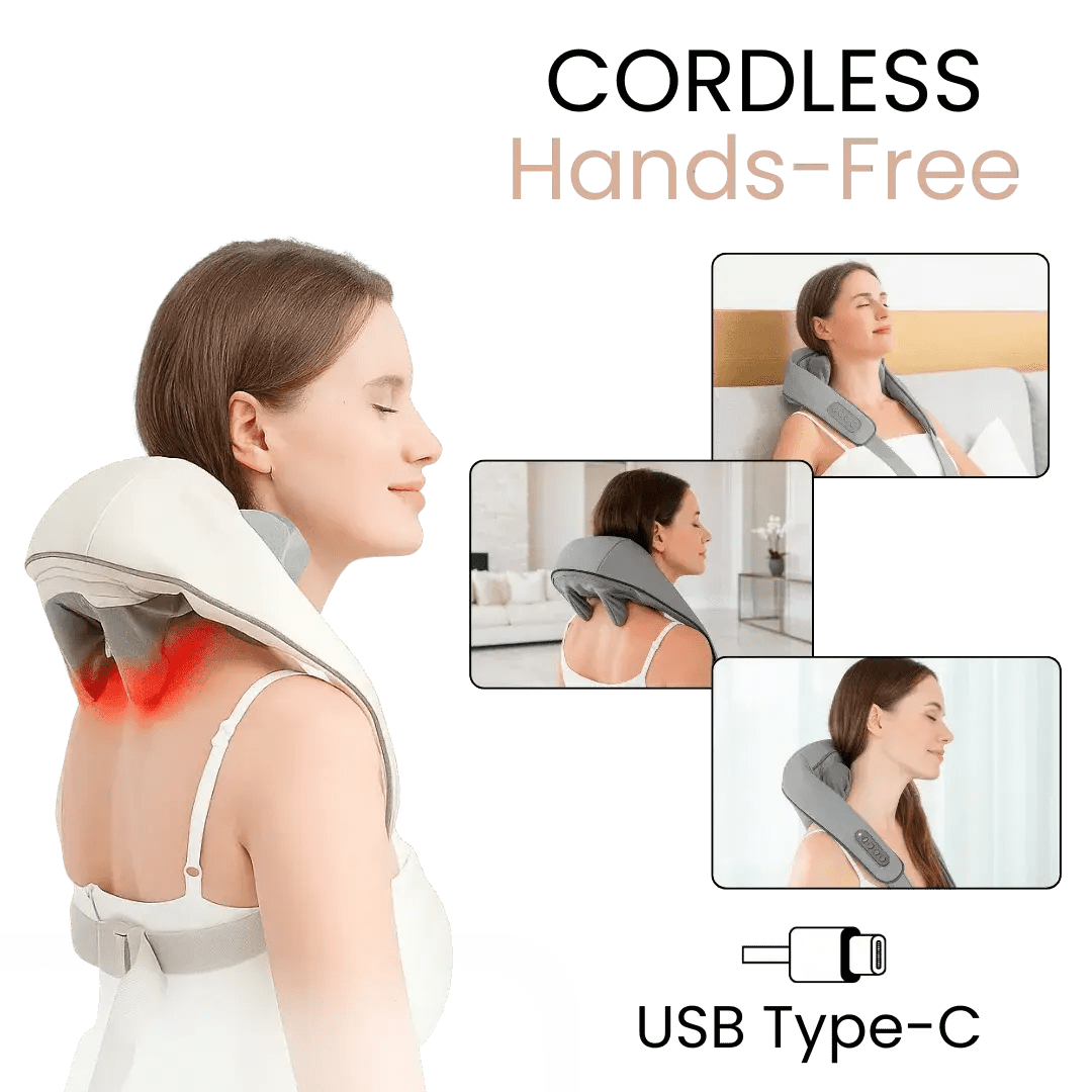 Neck & Shoulder Massager with Heat – Ergonomic Back Massager for Everyday Muscle Relaxation - Circadian Dream
