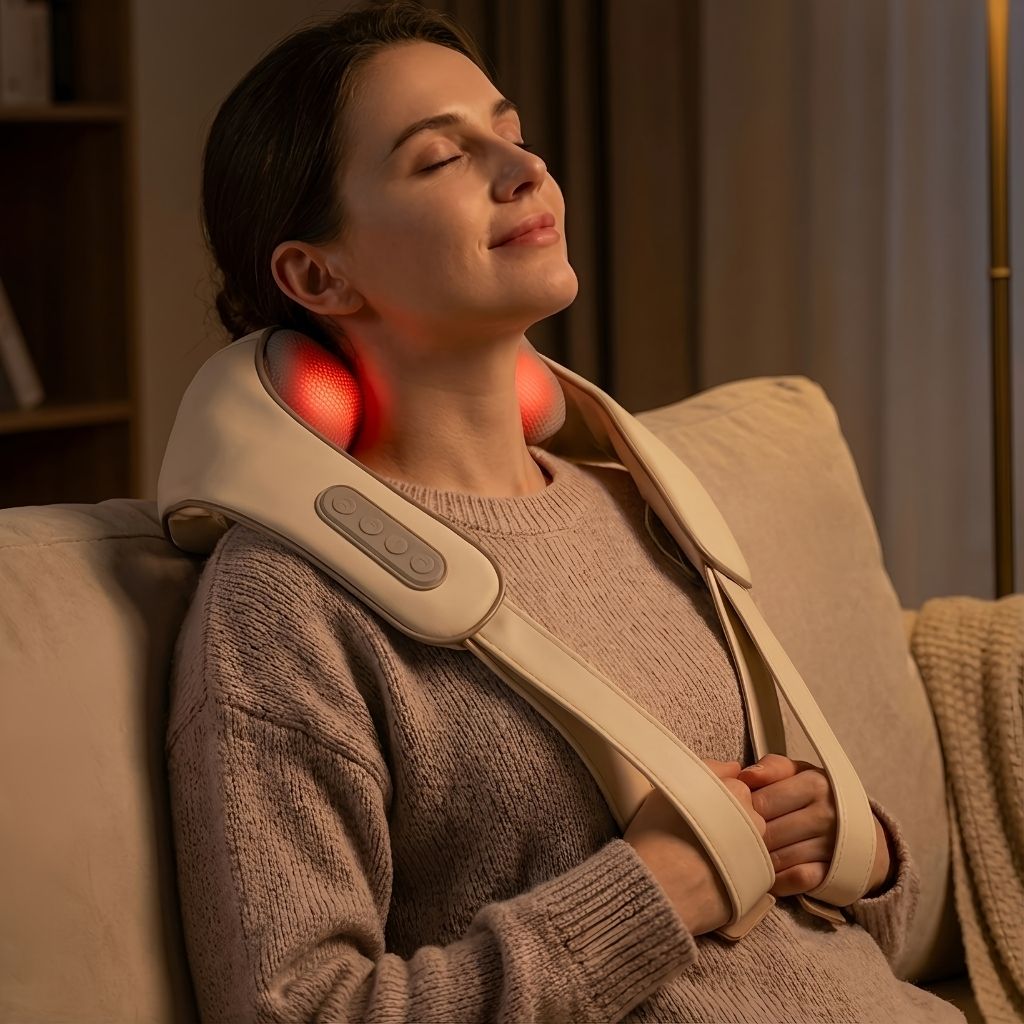Neck & Shoulder Massager with Heat – Ergonomic Back Massager for Everyday Muscle Relaxation - Circadian Dream