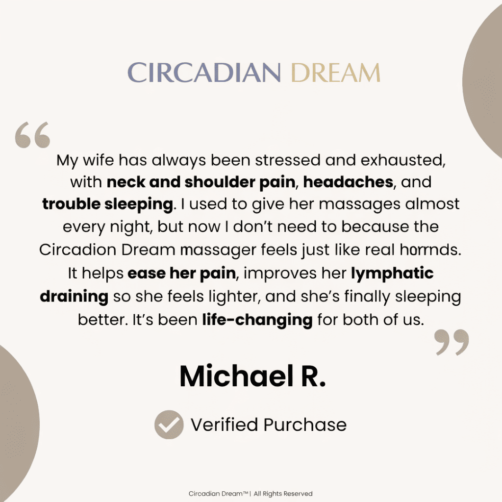 Neck & Shoulder Massager with Heat – Ergonomic Back Massager for Everyday Muscle Relaxation - Circadian Dream