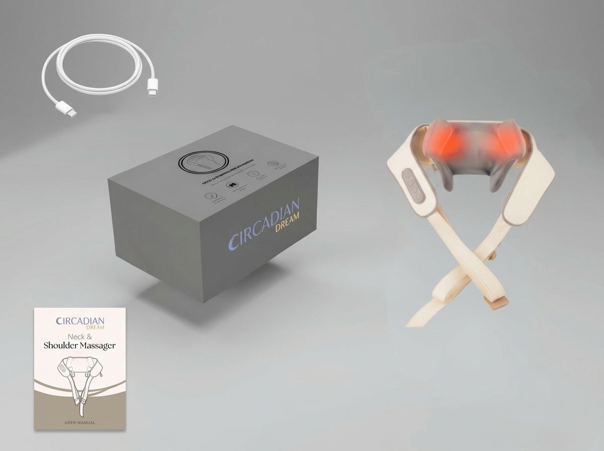 Neck & Shoulder Massager with Heat – Ergonomic Back Massager for Daily Muscle Relaxation