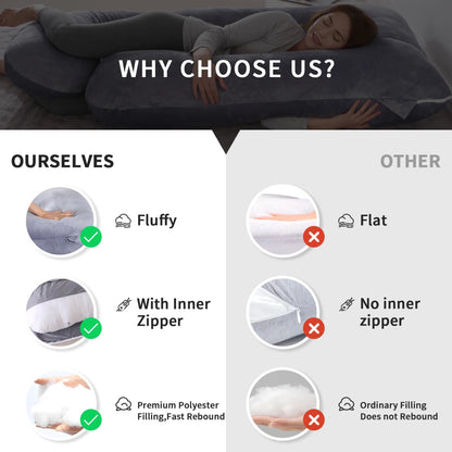 Pregnancy Pillow for Sleeping – G Shaped Full Body Maternity Pillow - Circadian Dream