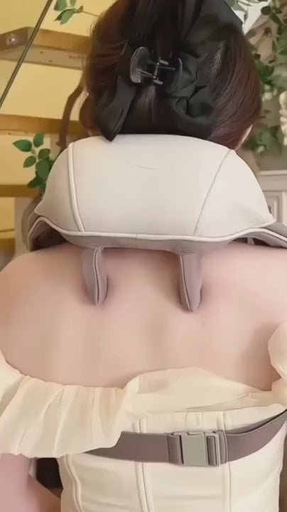 Deep Tissue Neck, Shoulder & Back Massager with Heat – Portable Shiatsu Massager for Pain Relief & Muscle Recovery