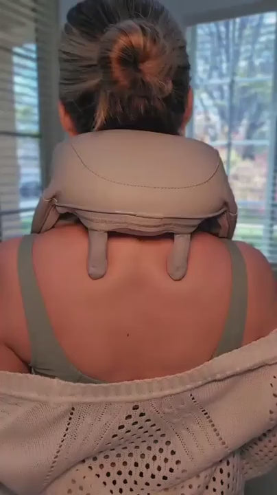 Neck & Shoulder Massager with Heat – Ergonomic Back Massager for Daily Muscle Relaxation