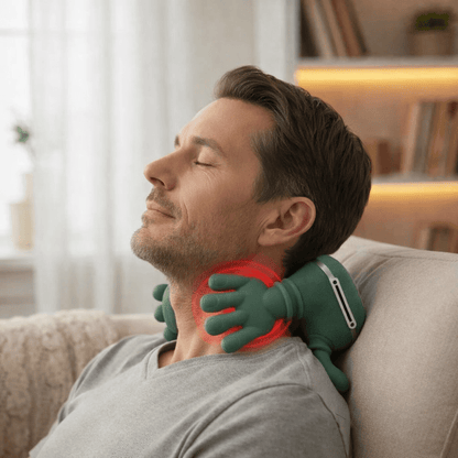 Neck & Shoulder Deep Tissue Massager with Heat – Bionic Hand Shiatsu Muscle Recovery Tool