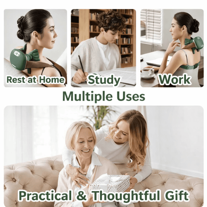 Shiatsu Neck & Shoulder Massager with Heat – Bionic Hand Deep Tissue Back Massager, Portable Rechargeable Massage Device for Pain Relief & Relaxation - Circadian Dream