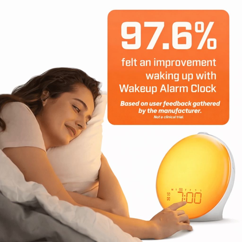 Sunrise Alarm Clock with Night Light & White Noise – Wake Up Light Alarm Clock - Circadian Dream