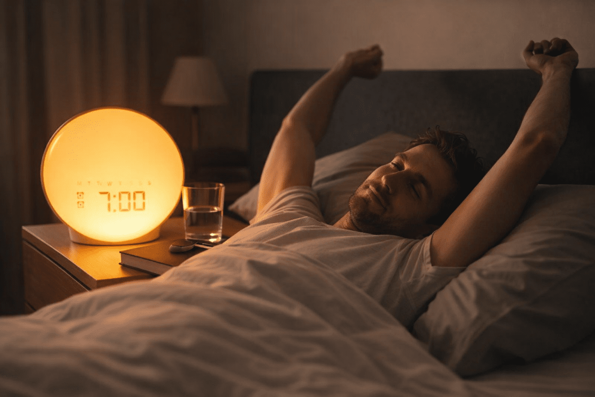 Sunrise Alarm Clock with Night Light & White Noise – Wake Up Light Alarm Clock - Circadian Dream