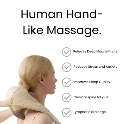 Neck & Shoulder Massager with Heat – Ergonomic Back Massager for Daily Muscle Relaxation
