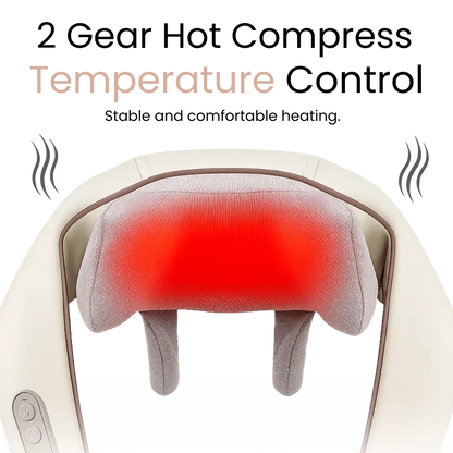 Deep Tissue Neck, Shoulder & Back Massager with Heat – Portable Shiatsu Massager for Pain Relief & Muscle Recovery